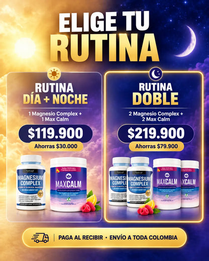 Elige tu rutina: Día + Noche $119.900 o Rutina Doble $219.900, paga al recibir